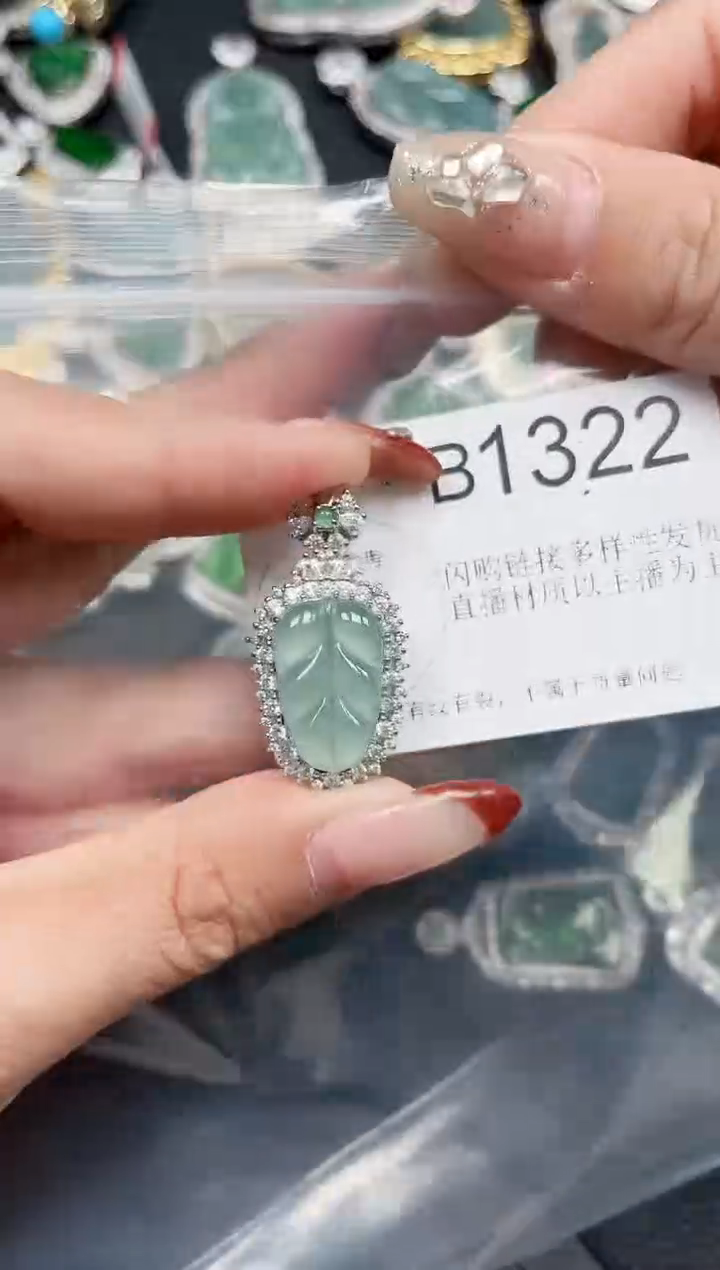 【闪购商品】翡翠颈饰未镶嵌送皮绳1322