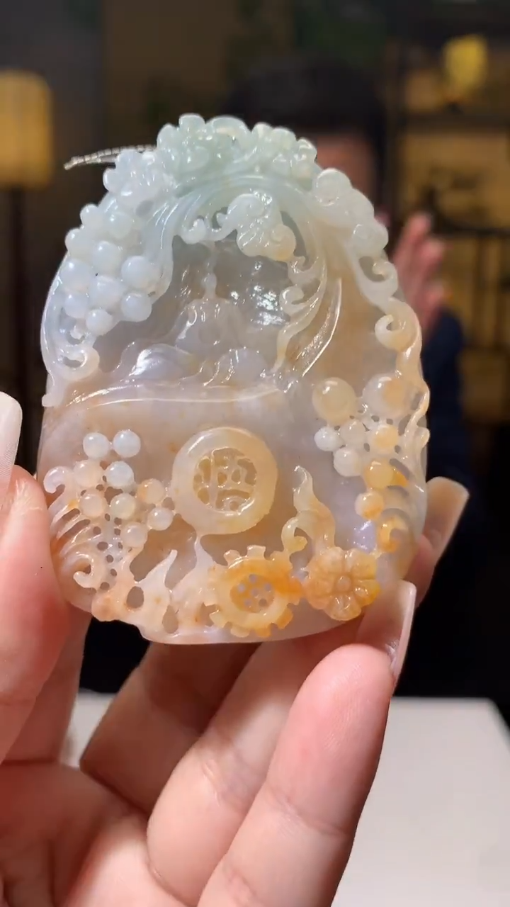 【闪购商品】定制翡翠未镶嵌1019XX-毛货挂件4