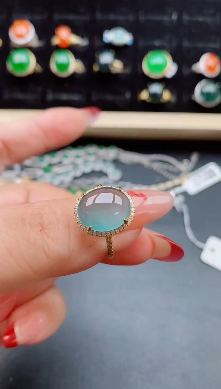 【闪购商品】翡翠戒指银S925镶嵌5805850