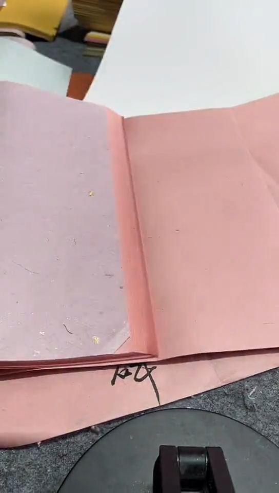 福利款古粉色33/45雁皮珍珠笺50张生宣