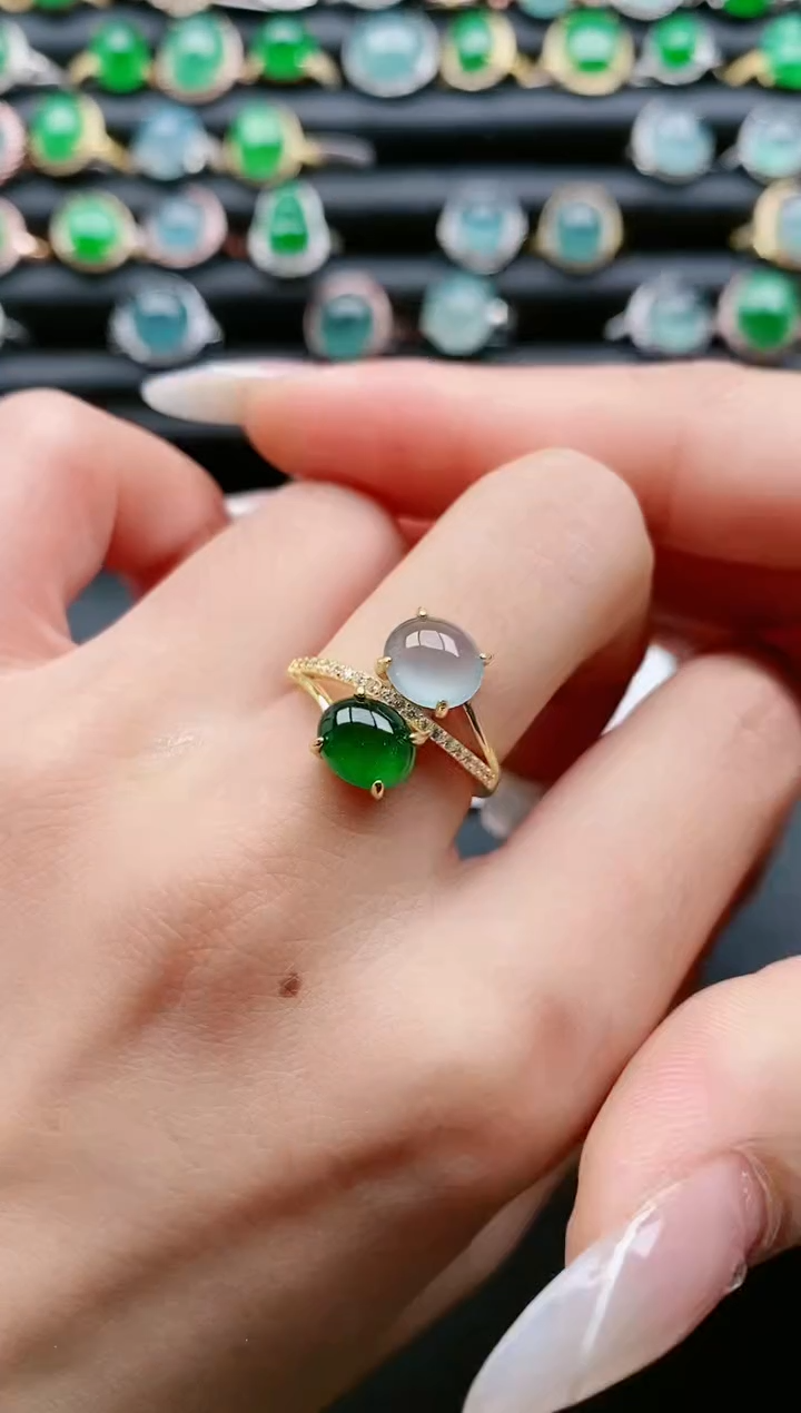 【闪购商品】翡翠戒指银S925镶嵌11111111