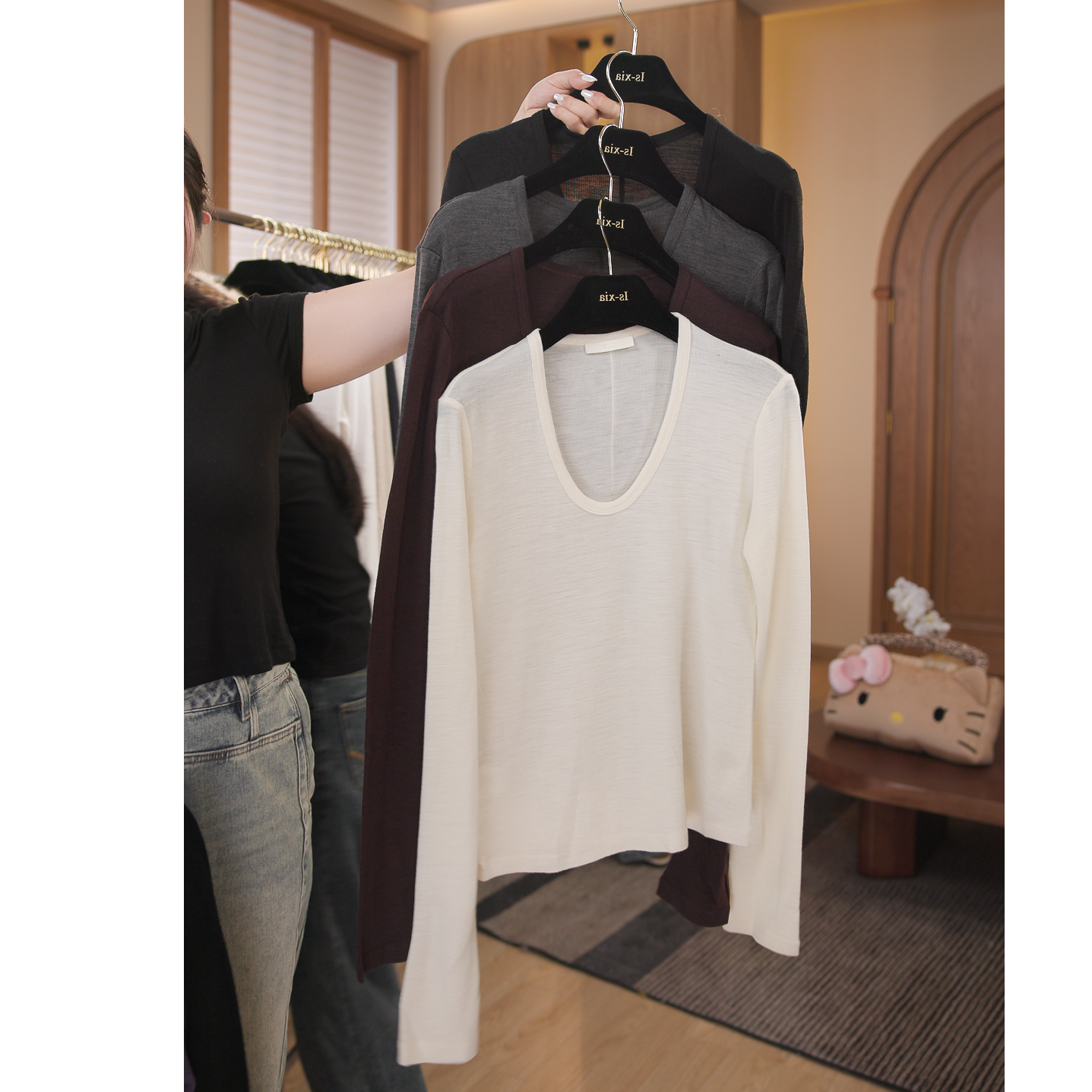 【秋日私语】·秋季慵懒风V领女打底毛衣百搭气质毛衣