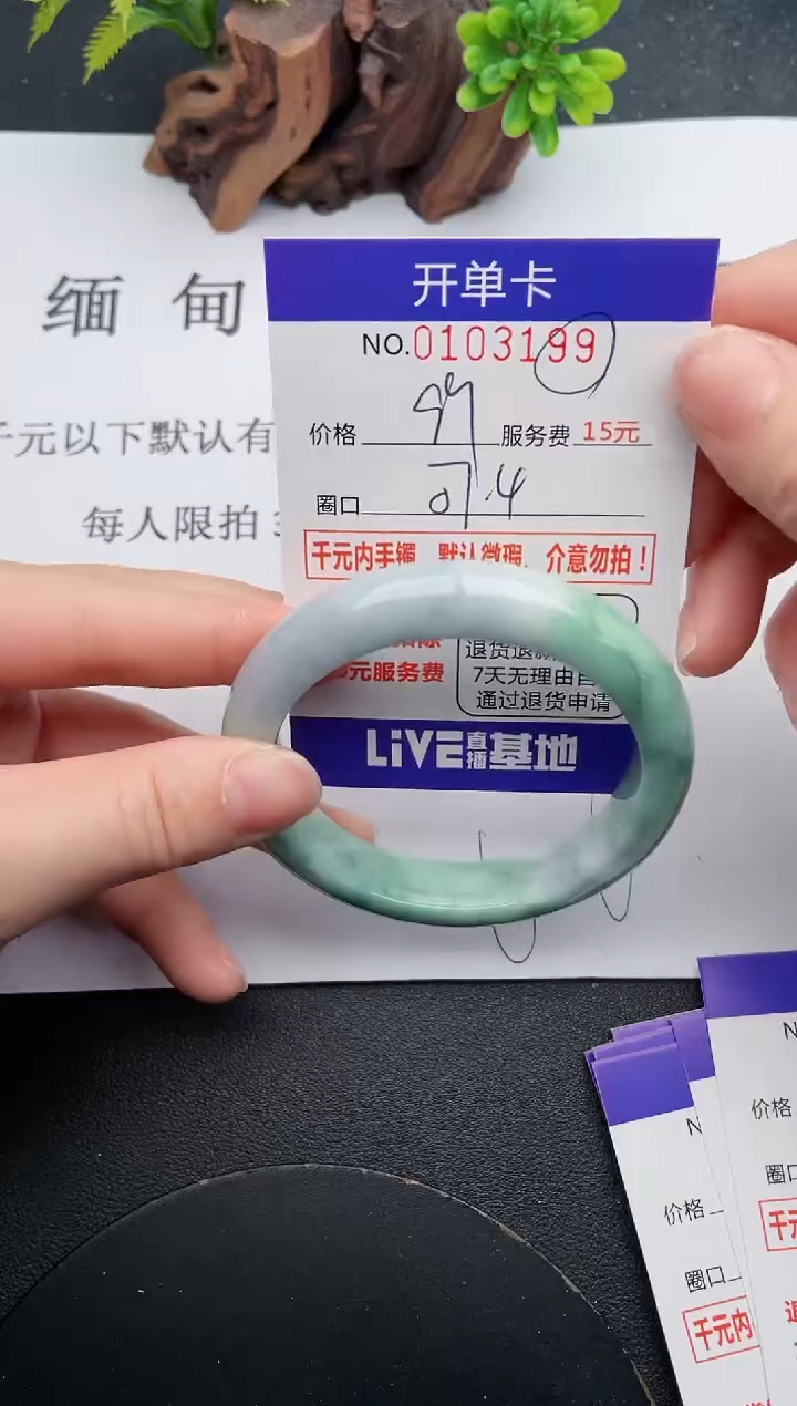 翡翠未镶嵌手镯·99
