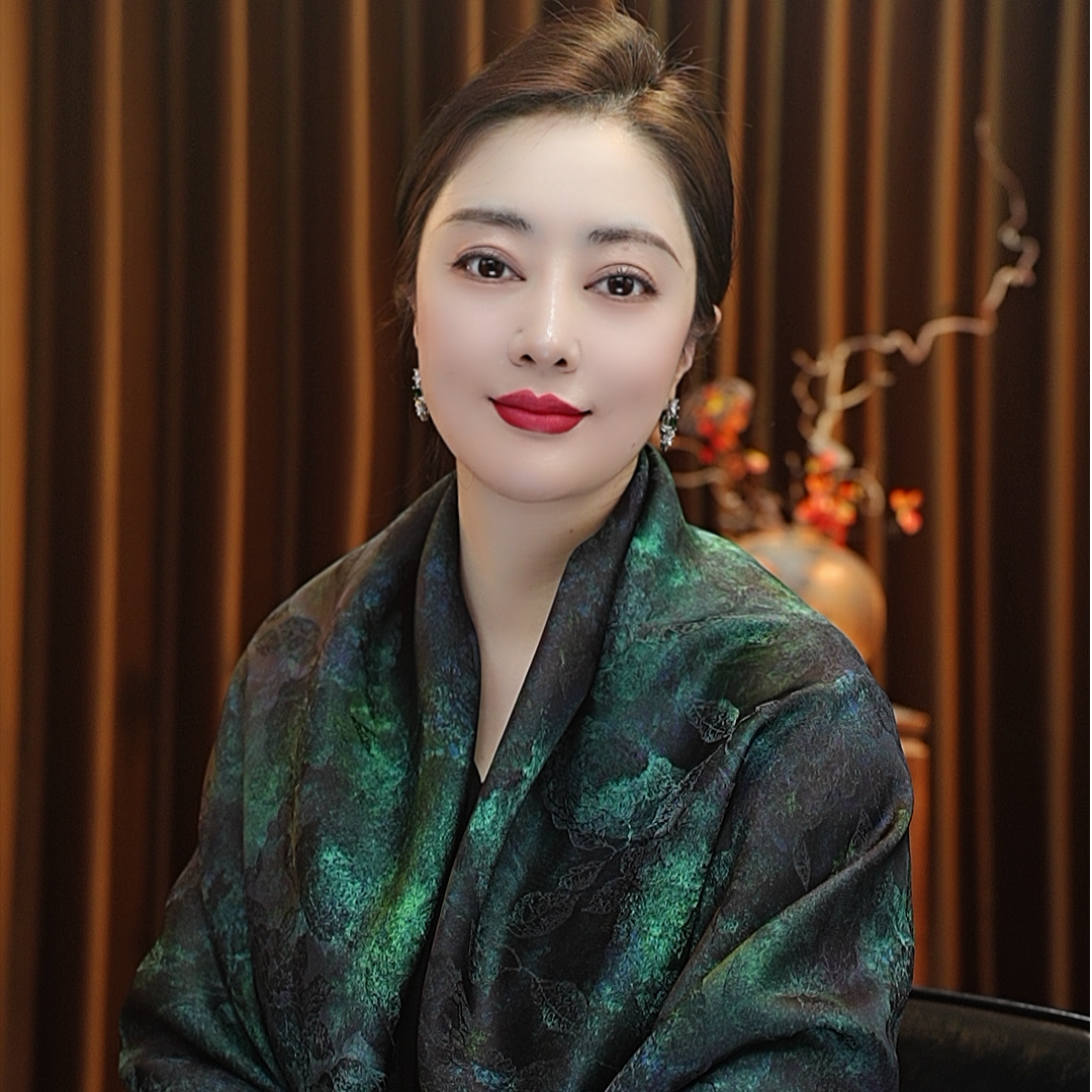 【沧澜】135*135湖丝老料大方巾围巾女士丝巾百搭国风四季百搭