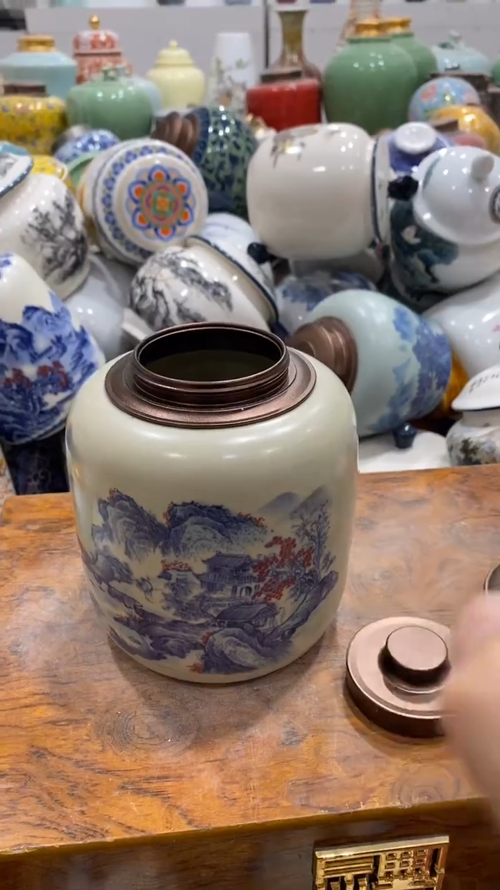 摆件陶茶叶罐密封罐储存罐