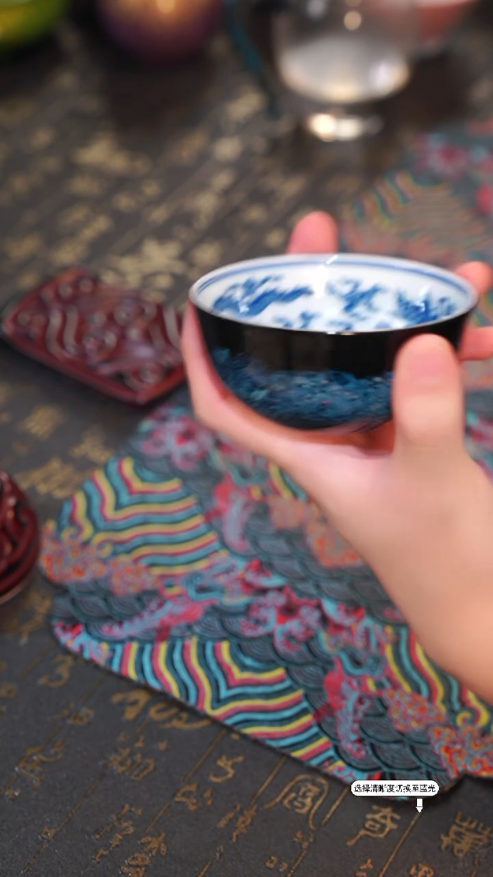 非遗漆器 故宫系列景德镇内绘粉杯