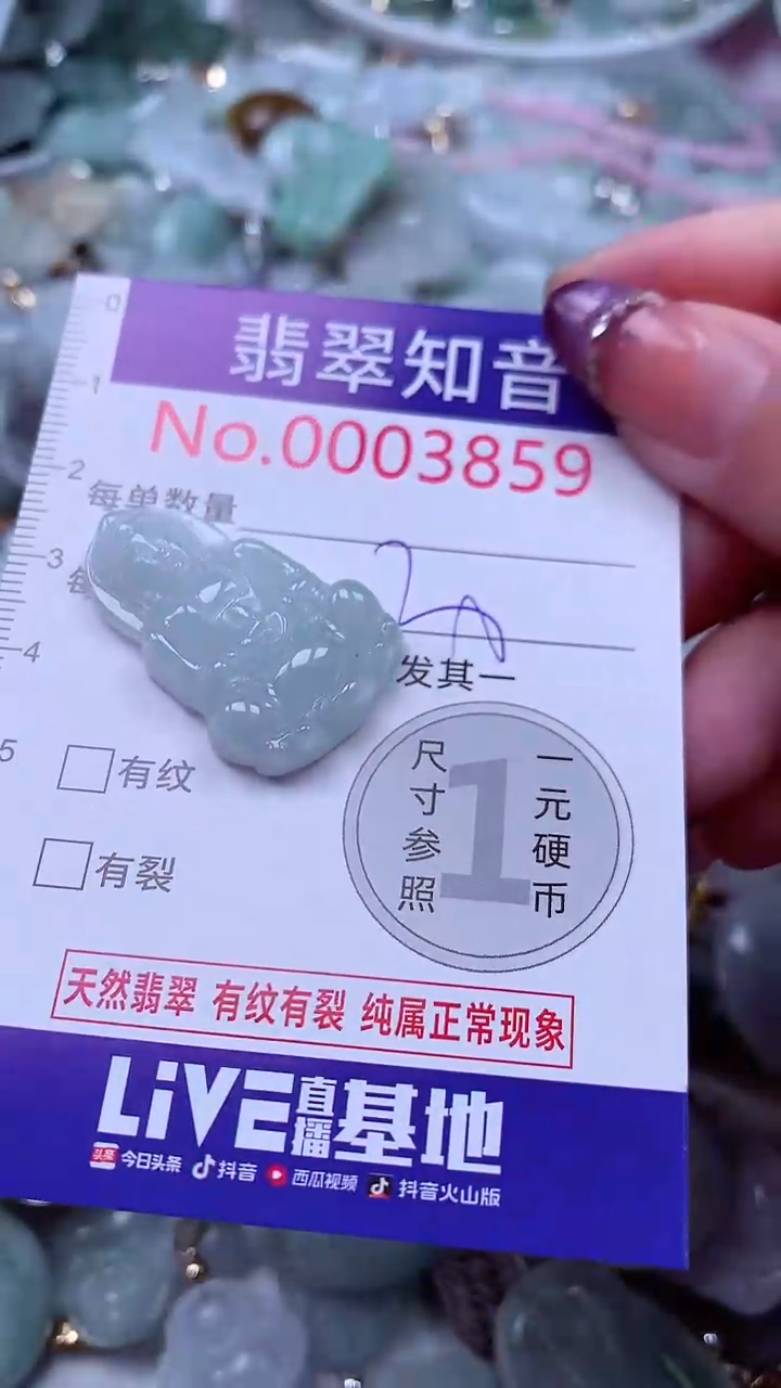 翡翠未镶嵌吊坠(不含链)3859