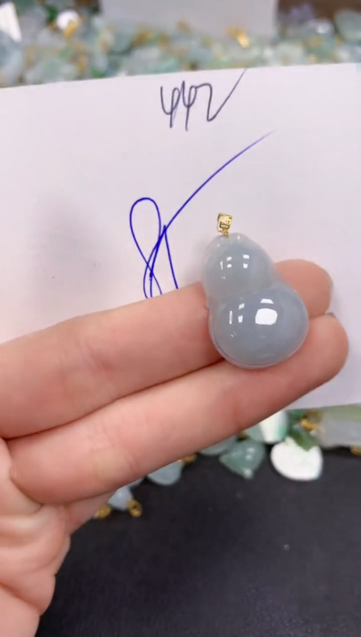 【闪购商品】翡翠颈饰18K金镶嵌 天然翡翠A货