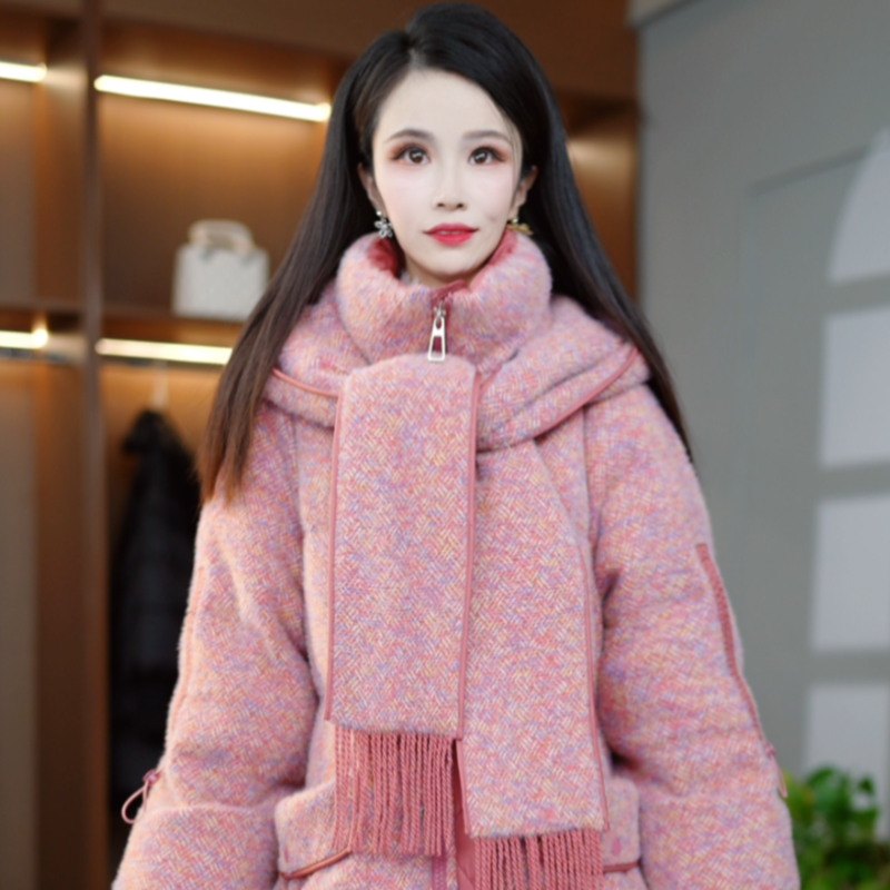 2025洋气明媚韩版优雅宽松减龄百搭羽绒服外套M-XL