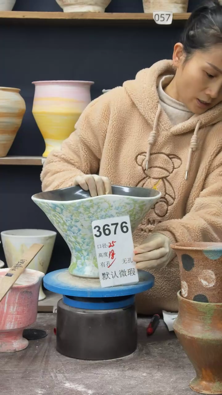 景德镇花盆默认微瑕3676