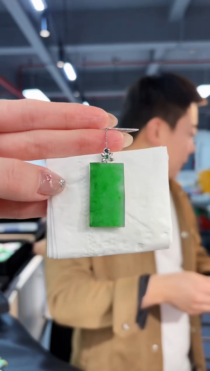 【闪购商品】翡翠颈饰18K金镶嵌缅料A货/支持复检/一件