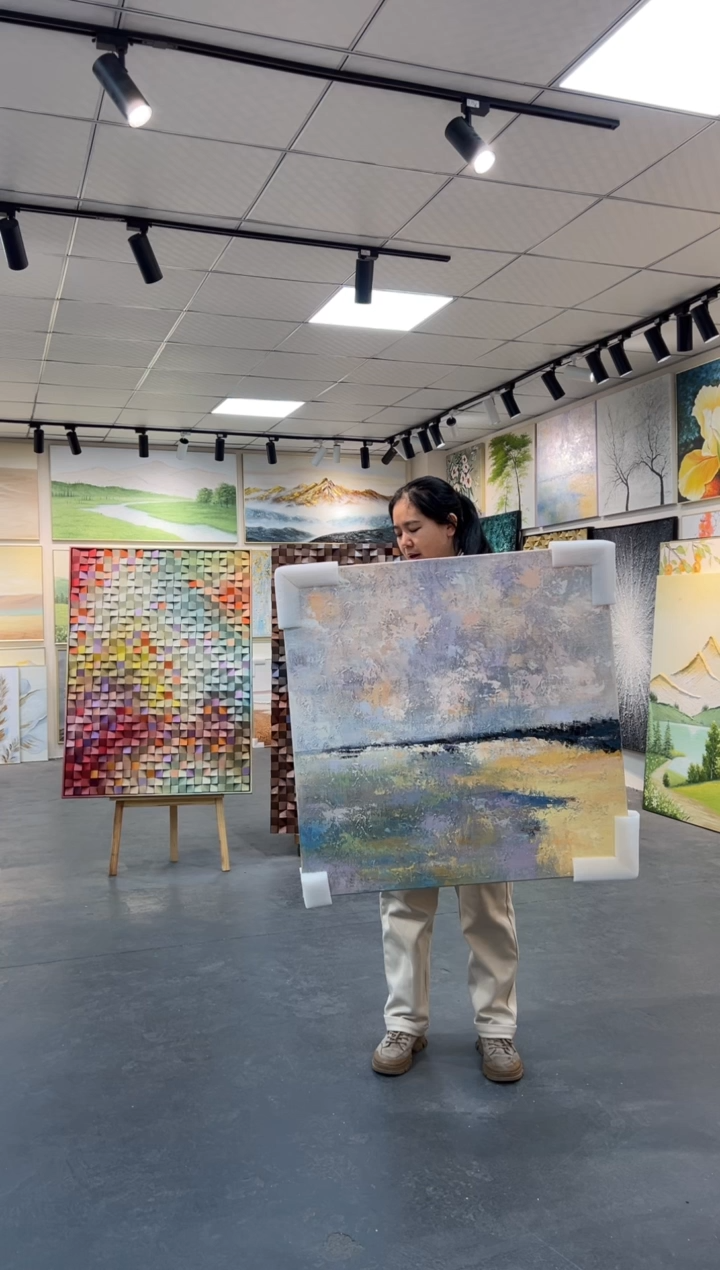 【闪购商品】油画80*80紫霞浸染纯手绘油画