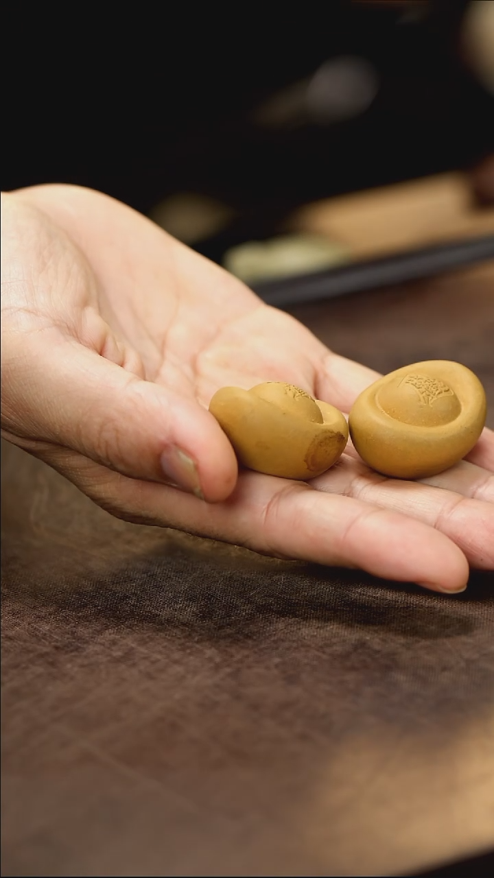 紫砂茶宠紫砂元宝两个