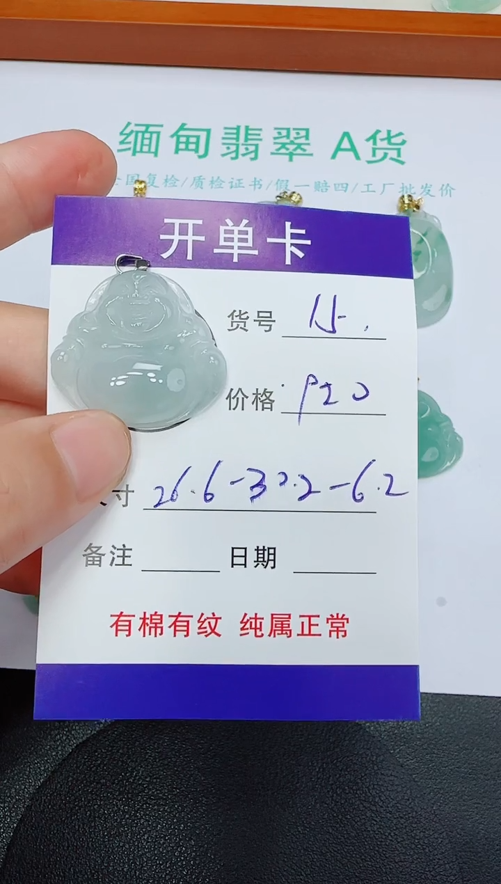 翡翠未镶嵌吊坠(赠链)15