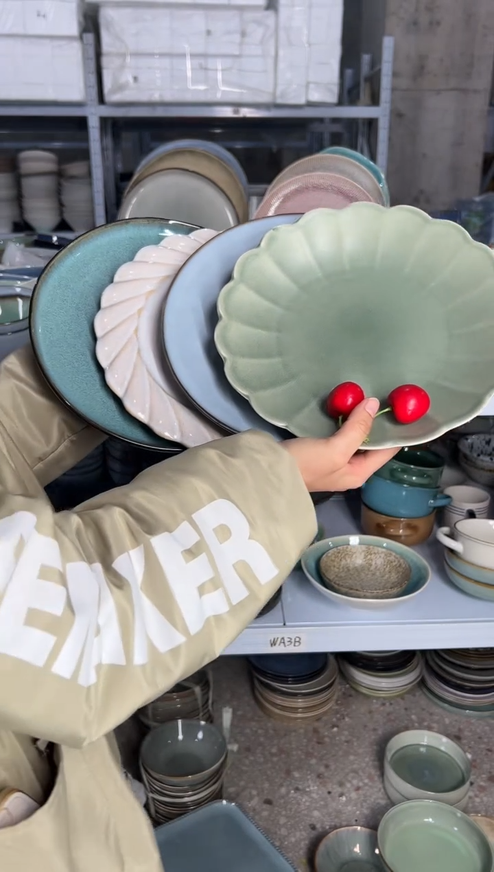 陶瓷外贸尾货瑕疵满20包邮X4大盘