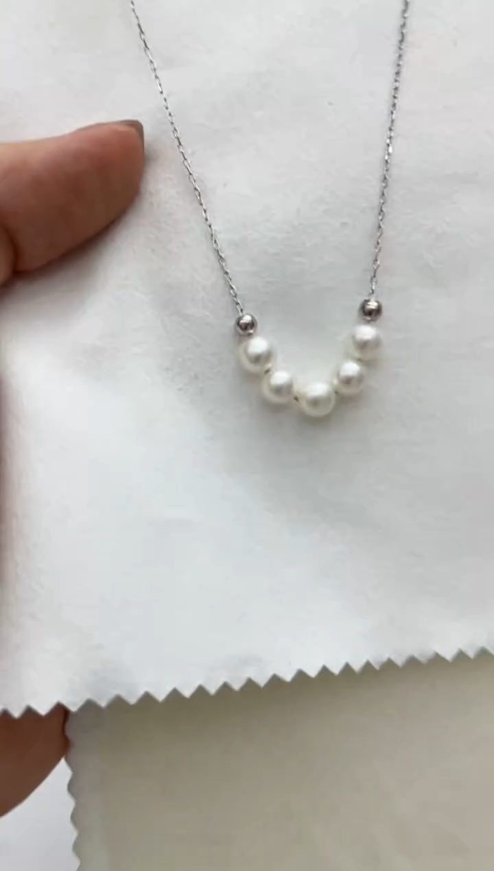 银S925镶嵌套链海水珍珠套链