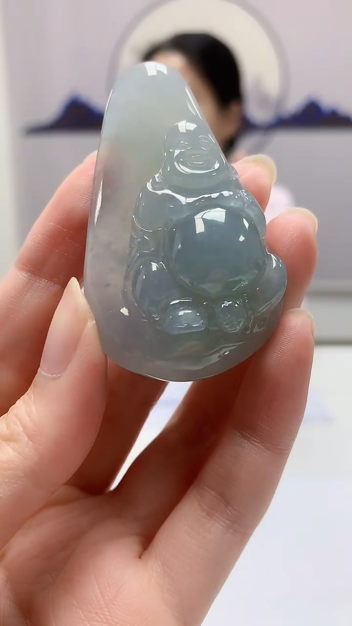 【闪购商品】定制翡翠未镶嵌4902zm-毛货挂件佛139