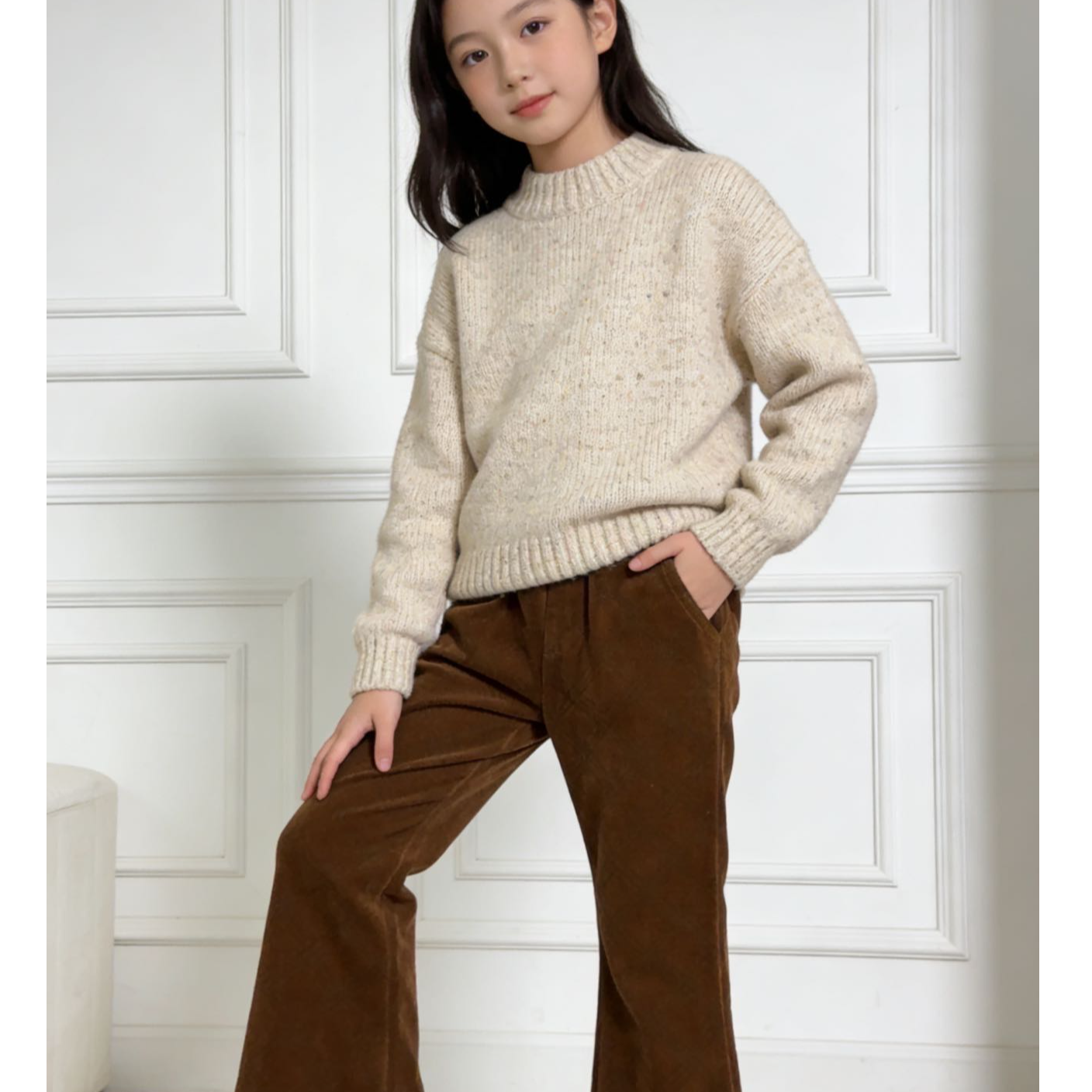 385高端专享冬季加绒休闲裤子咖色（林）