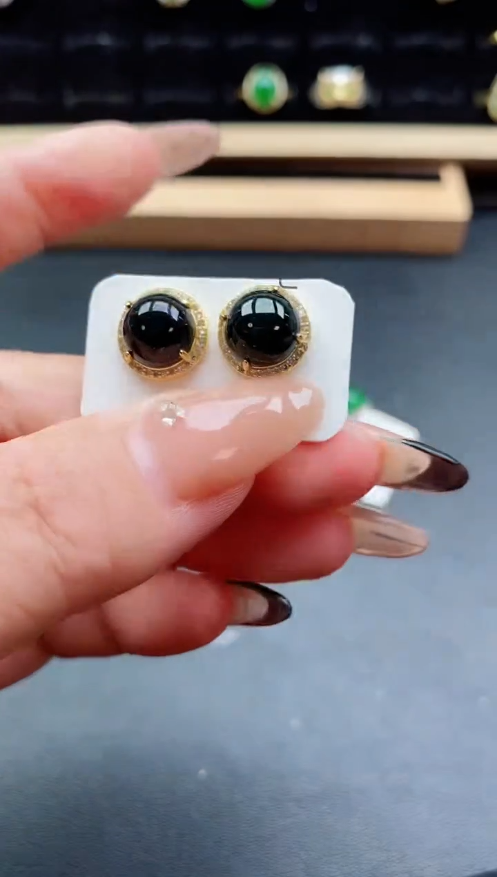 银S925镶嵌戒指翡翠1