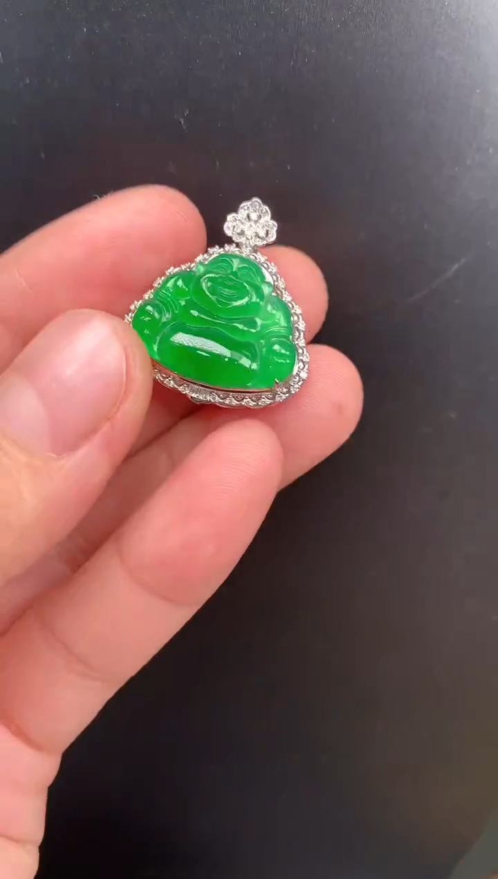 【闪购商品】翡翠颈饰18K金镶嵌一1596