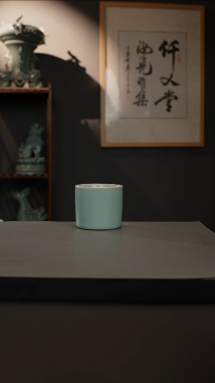 【闪购商品】杯仿古釉原矿  扳指杯