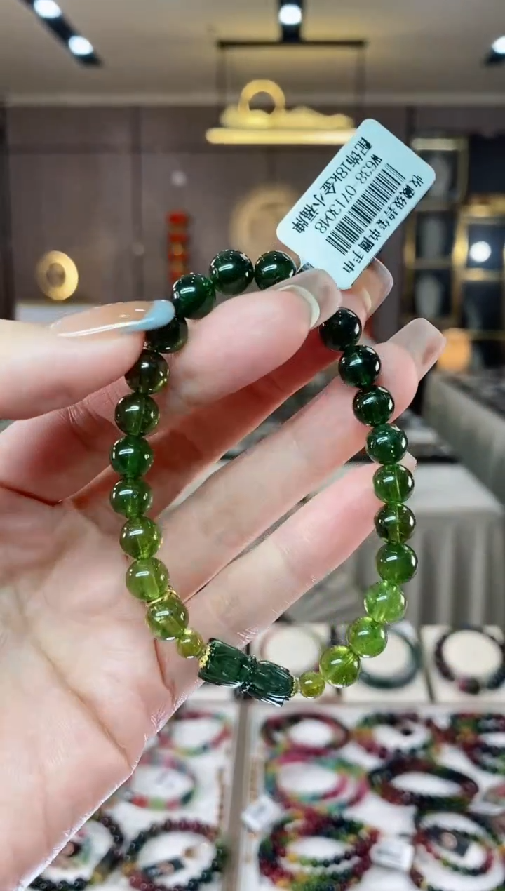 【闪购商品】碧玺单圈手串7mm+未镶嵌一物一证dan
