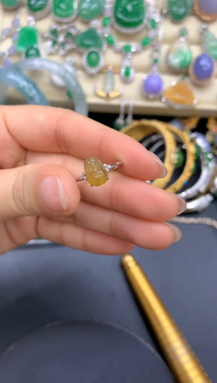 【闪购商品】翡翠戒指18K金镶嵌327-中国好珍宝