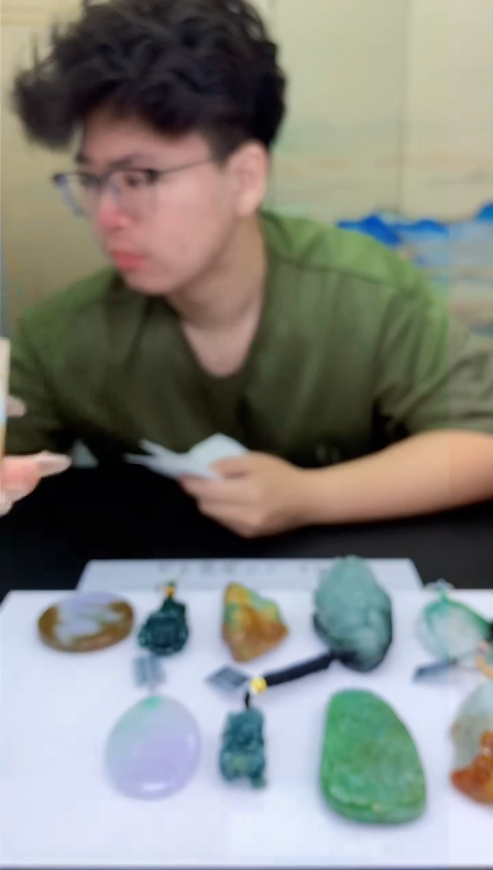 【闪购商品】定制翡翠未镶嵌4688ty-毛货挂件