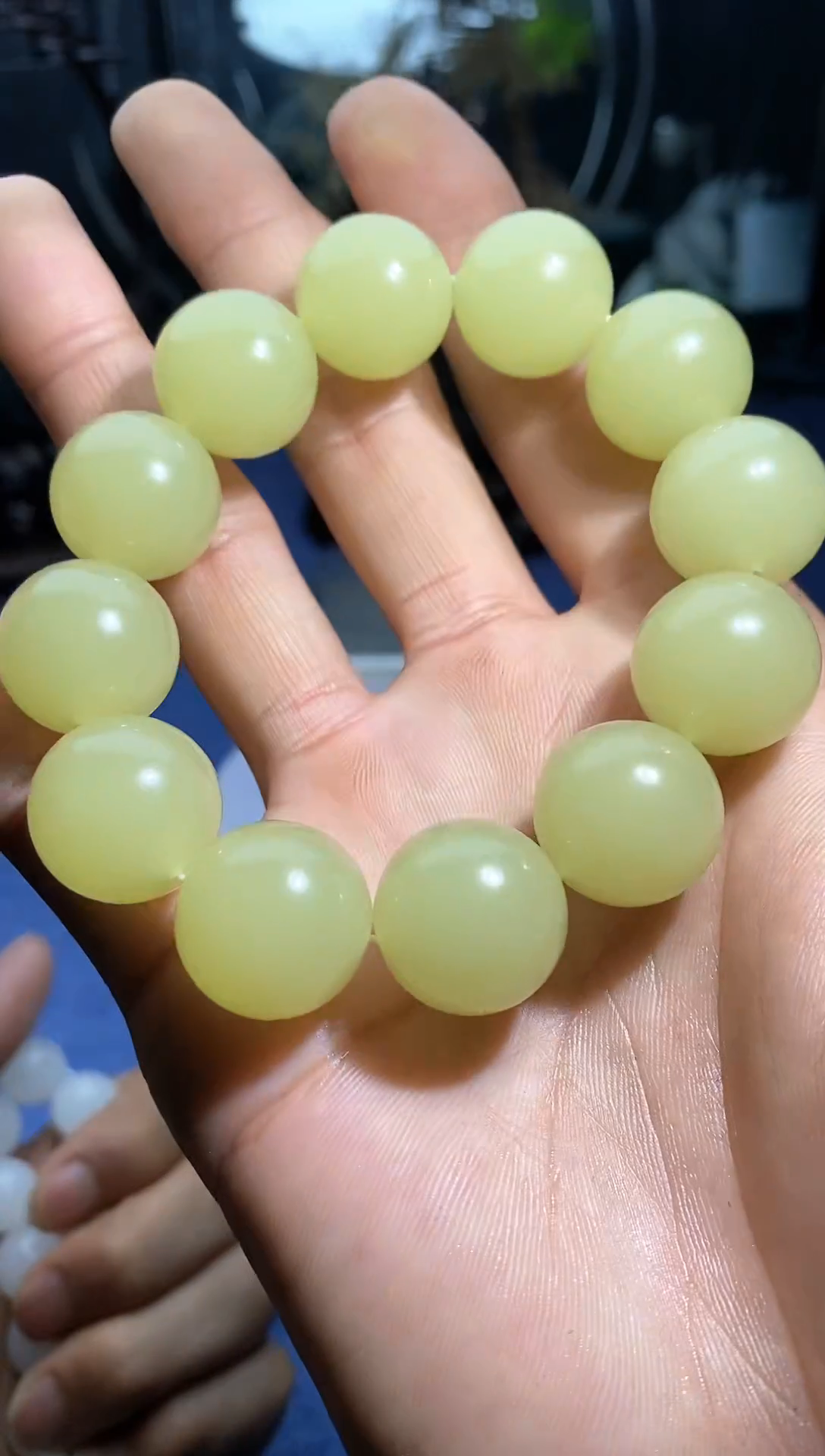 【闪购商品】和田玉颈饰未镶嵌黄口卡18mm手串