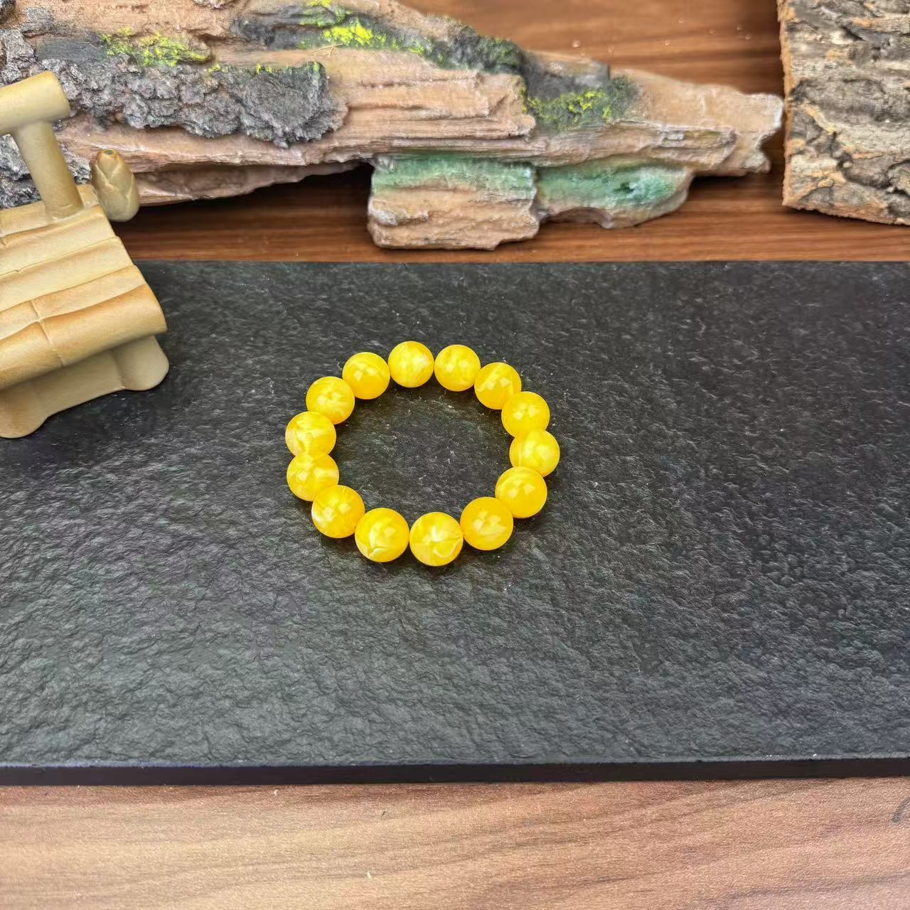 （时光）鸡油黄蜜蜡手串 SC037