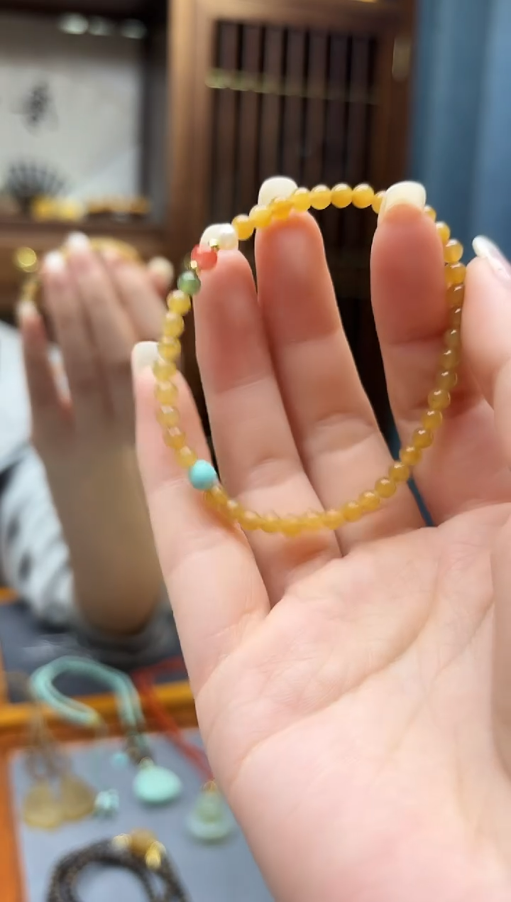 未镶嵌和田玉挂件和田玉小米珠手串ZD