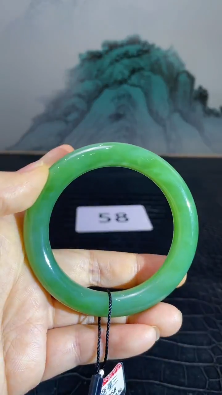 未镶嵌手镯和田玉（碧玉）清**颜58