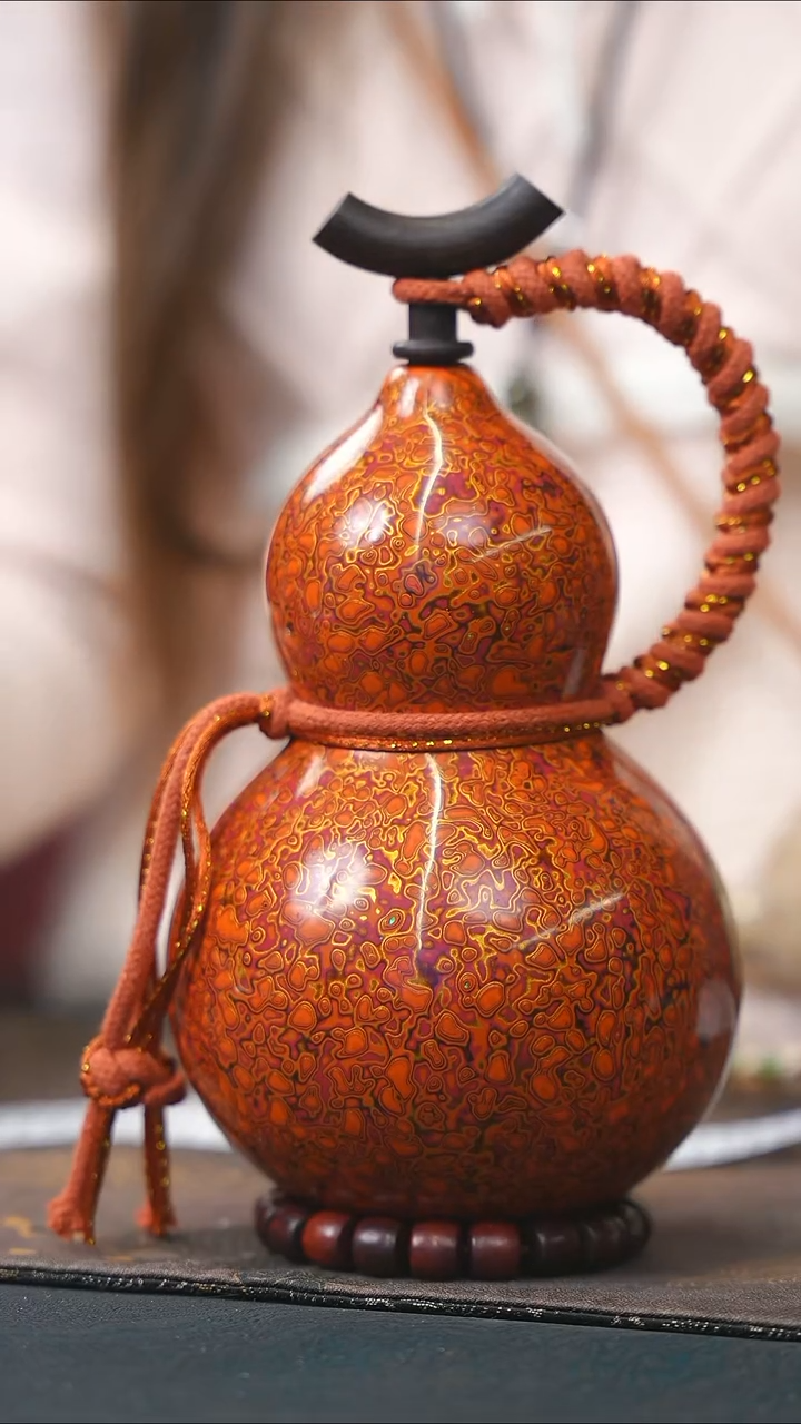 【闪购商品】WQ169漆艺酒葫芦不包手串及旋转底座