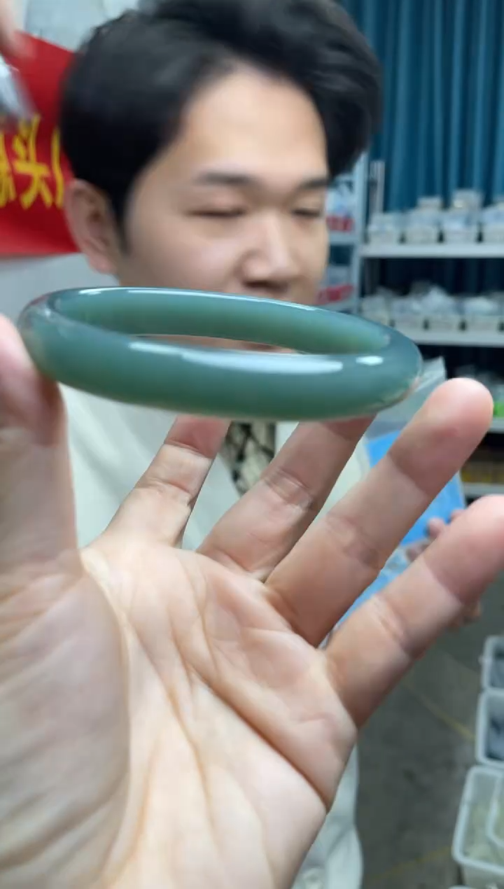 【闪购商品】和田玉颈饰未镶嵌A13且末蓝正圈64