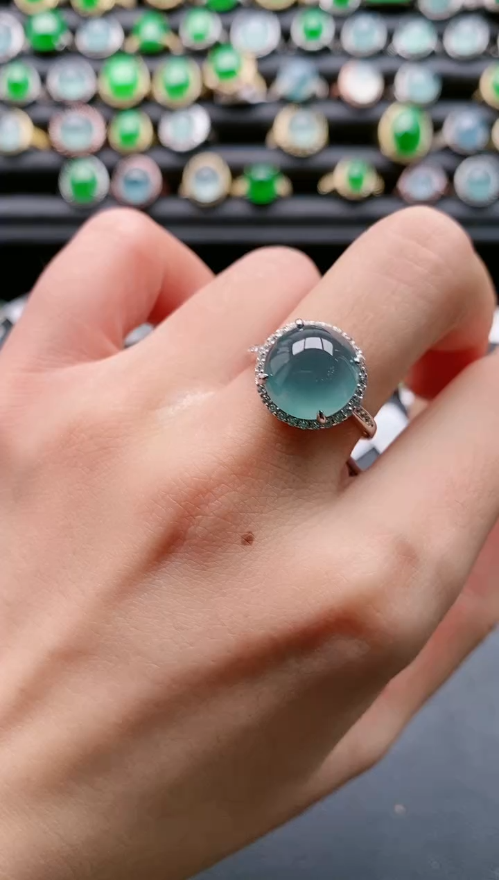 【闪购商品】翡翠戒指银S925镶嵌1111