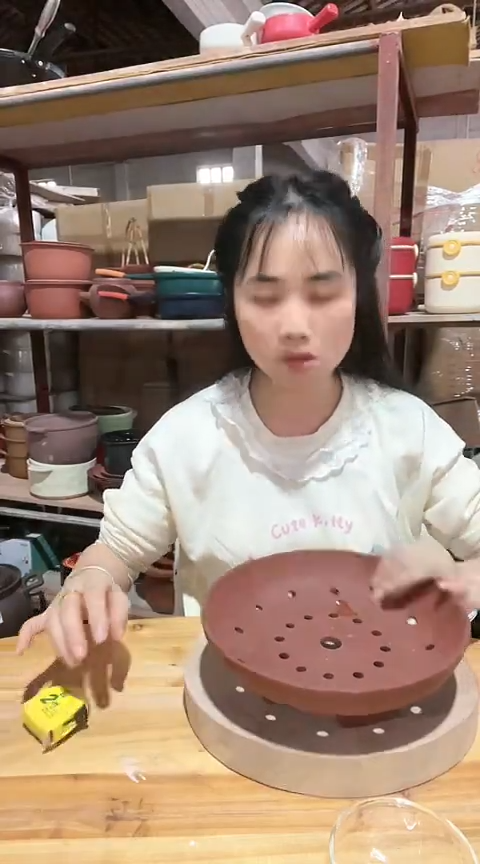 陶大瑕疵大号紫砂蒸架裂打磨变形