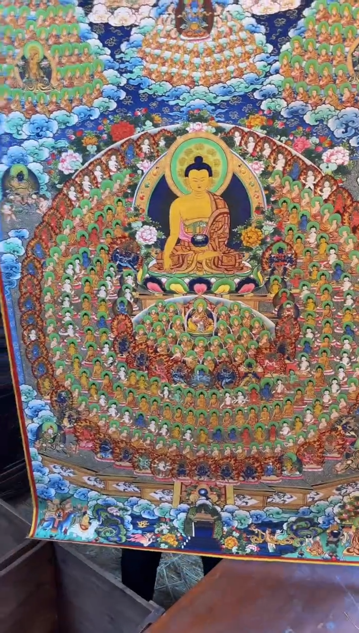 装裱画精品手绘唐卡链接--A161