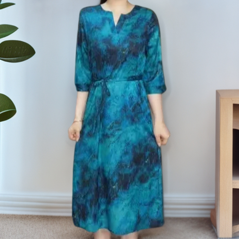 710【蓝精灵】高端订制连衣裙 休闲女士夏季复古宽松