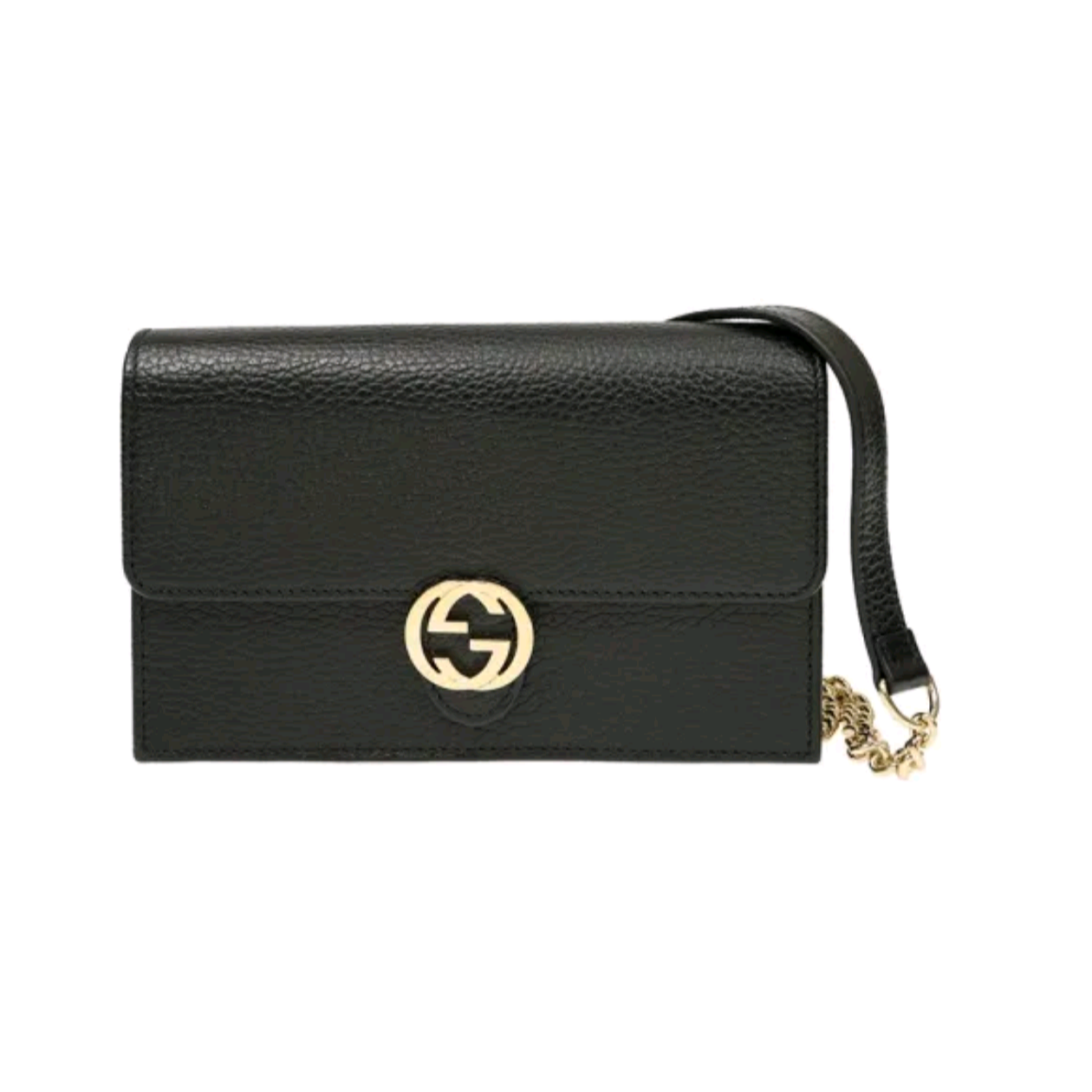 95新 GUCCI/古驰 古驰 黑金woc 风琴包单肩包 12948162女包