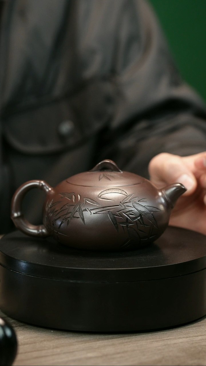 茶壶紫砂用****7H2472顾立斌竹刻圆竹