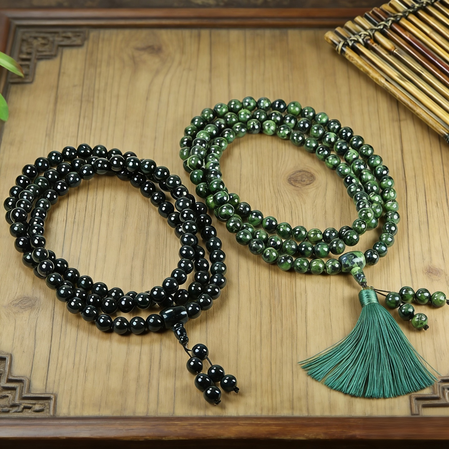非金属陶瓷手链 藏玉药王石手串108手串