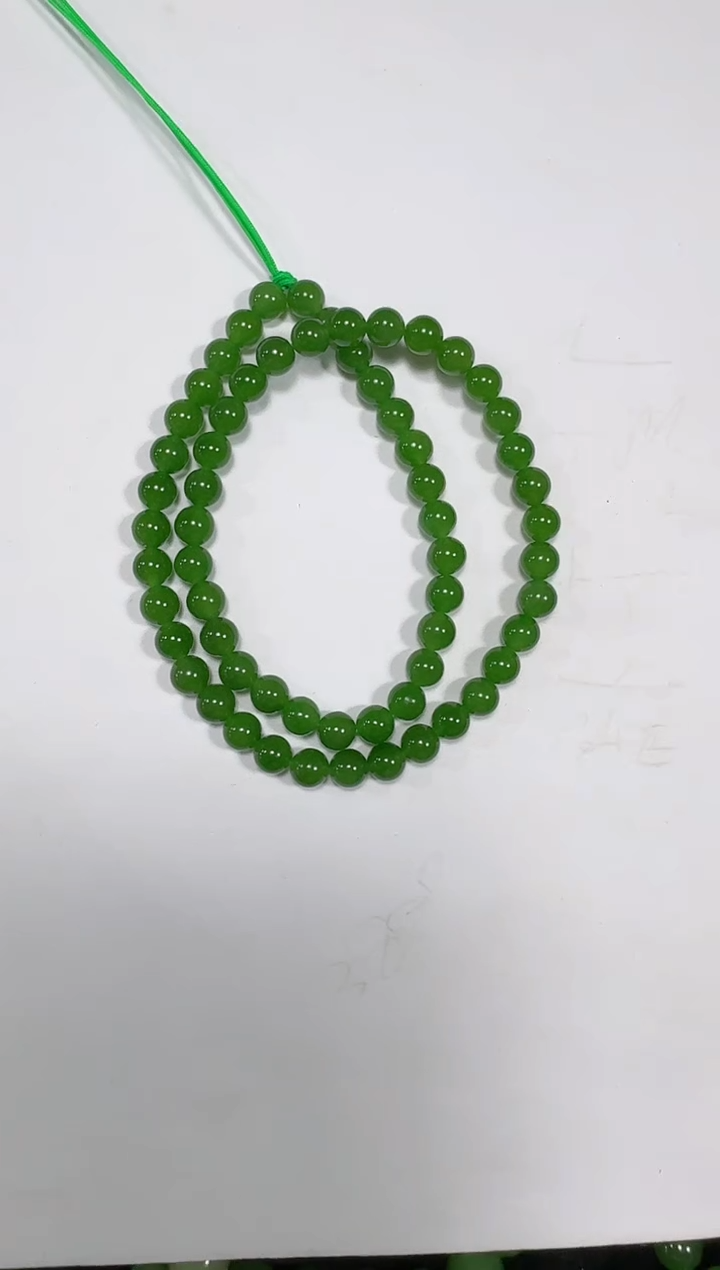 和田玉（碧玉）未镶嵌颈饰6m冰阳绿无黑点