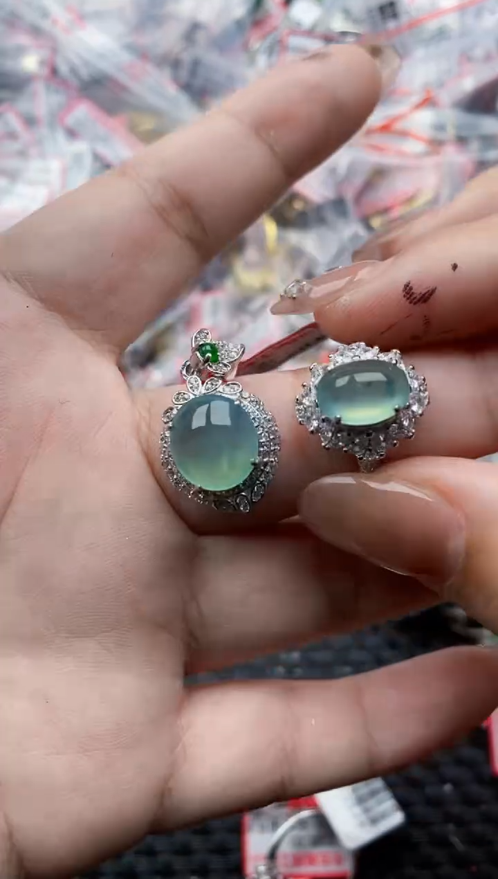 【闪购商品】翡翠戒指银S925镶嵌11111---3