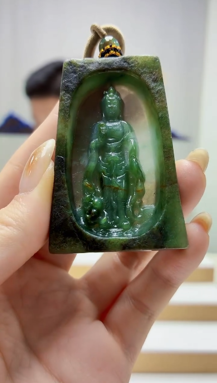 未镶嵌定制翡翠4917jw-毛货挂件106