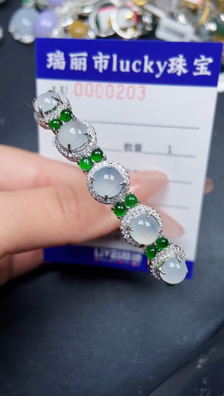 【闪购商品】翡翠颈饰银S925镶嵌0203