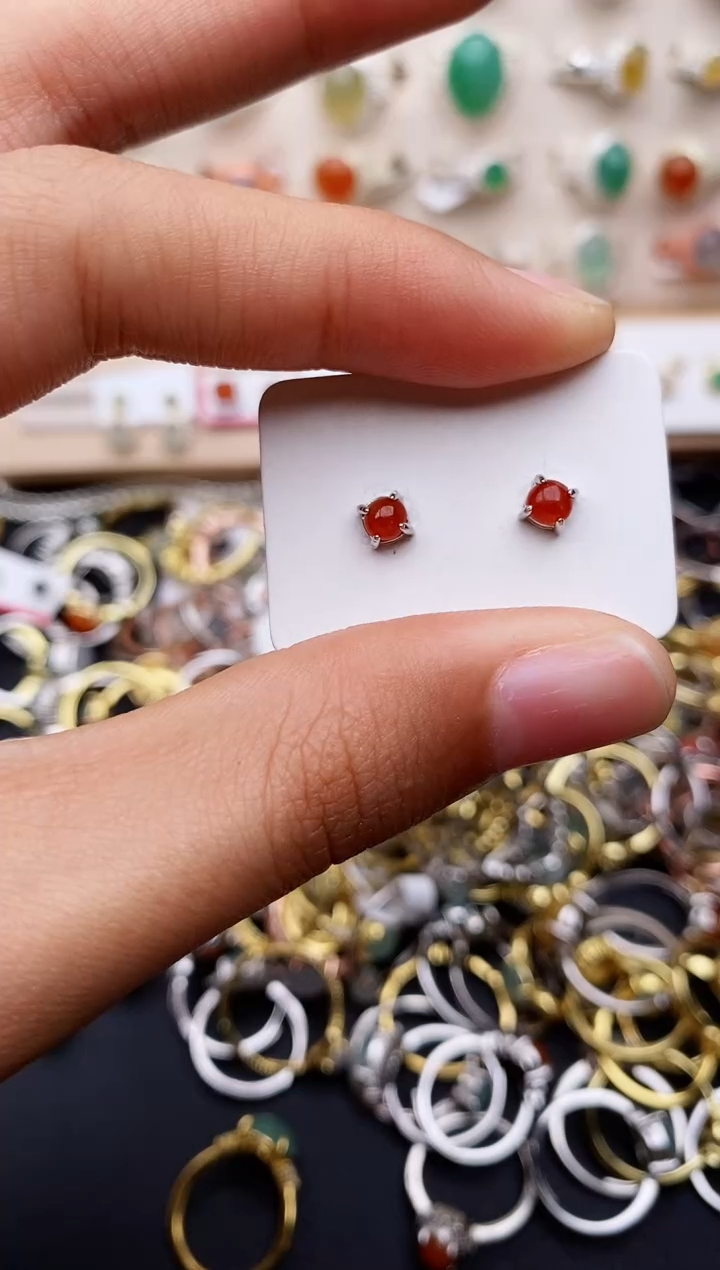 【闪购商品】翡翠戒指银S925镶嵌缅甸翡翠