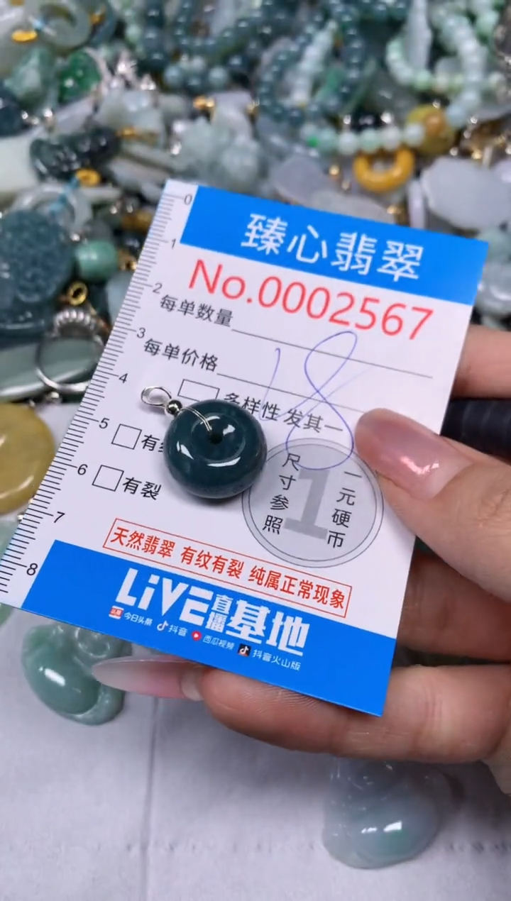 【闪购商品】翡翠颈饰未镶嵌含绳0002567