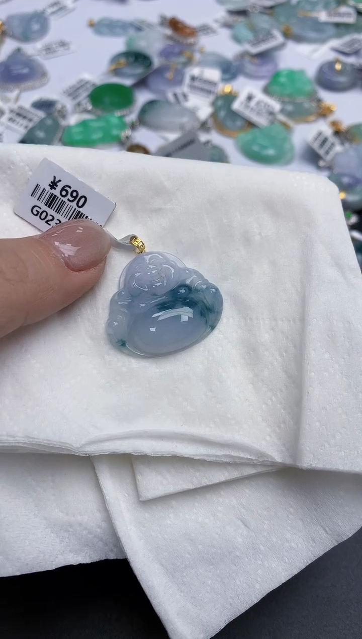 【闪购商品】翡翠颈饰18K金镶嵌天然缅甸翡翠A货