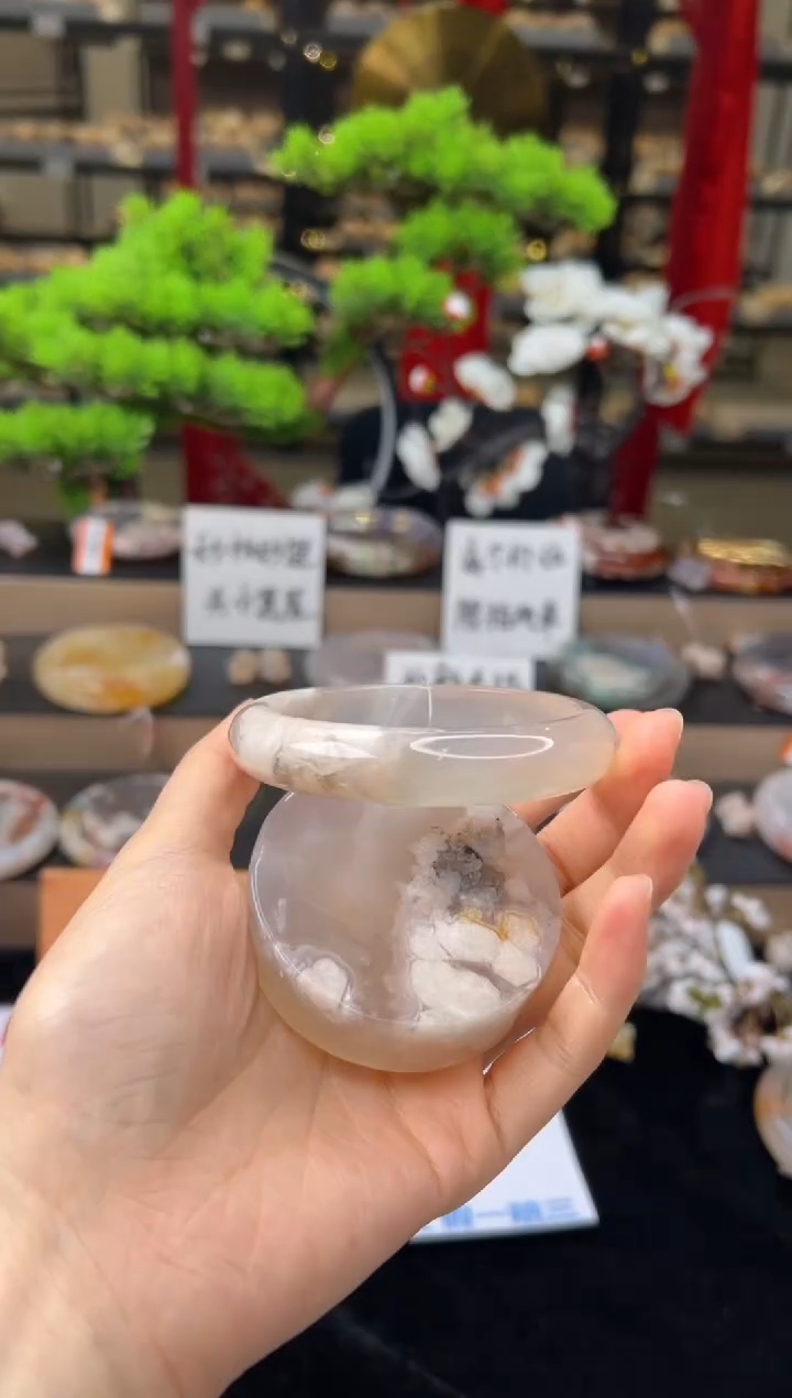 【闪购商品】石英质玉未镶嵌手镯60圈口（赠送镯心）13314