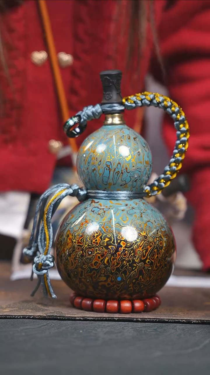 【闪购商品】WZ238漆艺酒葫芦不包手串及旋转底座